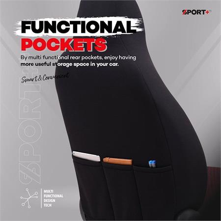 SPORT PLUS CITYBUG Car Seat Covers with Non Removable Headrests   Black and Blue For Nissan ALMERA Mk II Saloon 2000 2006