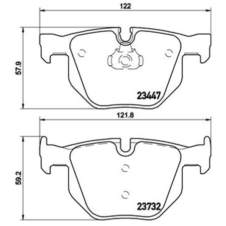 Brembo Rear Brake Pads (Full set for Rear Axle)   P06056