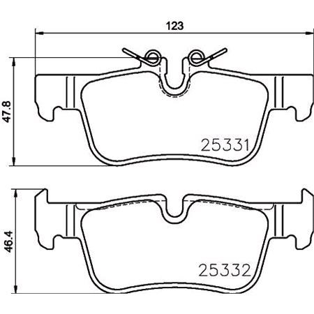 Brembo Rear Brake Pads (Full set for Rear Axle)   P06094