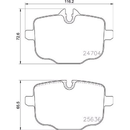 Brembo Rear Brake Pads (Full set for Rear Axle)   P06101