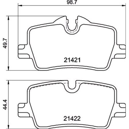 Brembo Rear Brake Pads (Full set for Rear Axle)   P06113