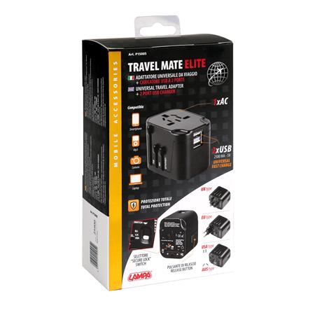 International Universal Travel Adapter with 2 Port USB Charger