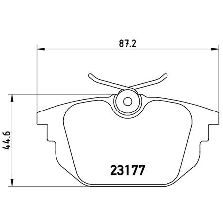 Brembo Rear Brake Pads (Full set for Rear Axle)   P23026