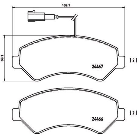 Brembo Front Brake Pads (Full set for Front Axle)   P23136