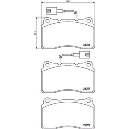 Brembo Front Brake Pads (Full set for Front Axle)   P23154