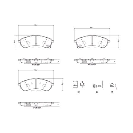 Brembo Rear Brake Pads (Full set for Rear Axle)   P24235