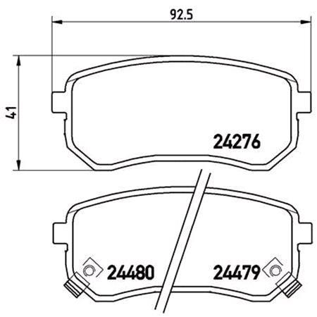 Brembo Rear Brake Pads (Full set for Rear Axle)   P30033