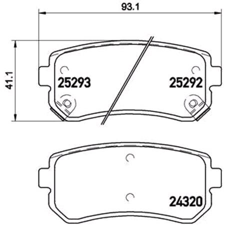 Brembo Rear Brake Pads (Full set for Rear Axle)   P30051