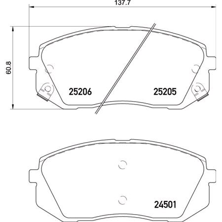 Brembo Front Brake Pads (Full set for Front Axle)   P30093E