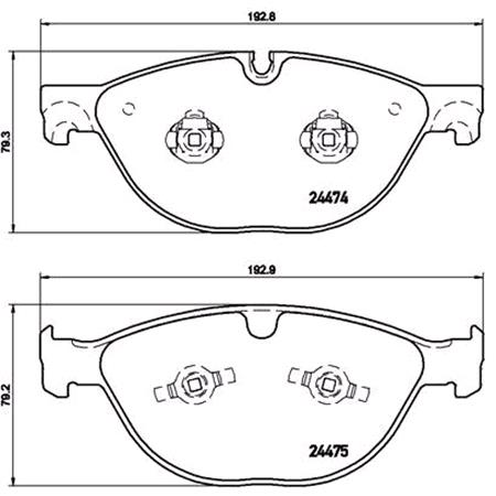Brembo Front Brake Pads (Full set for Front Axle)   P36025