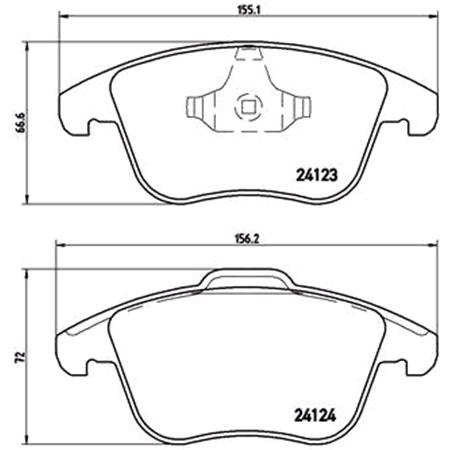 Brembo Front Brake Pads (Full set for Front Axle)   P44020