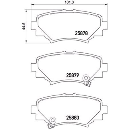 Brembo Rear Brake Pads (Full set for Rear Axle)   P49049