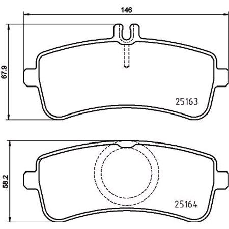 Brembo Rear Brake Pads (Full Set for Rear Axle)   P50132