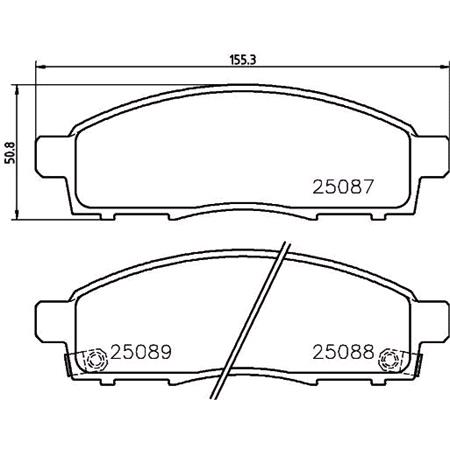Brembo Front Brake Pads (Full set for Front Axle)   P54055