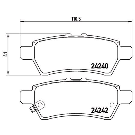 Brembo Rear Brake Pads (Full set for Rear Axle)   P56060
