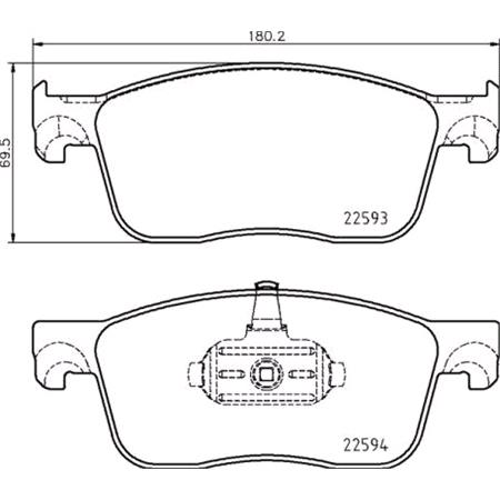 Brembo Front Brake Pads (Full set for Front Axle)   P61134