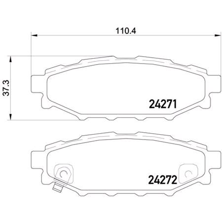 Brembo Rear Brake Pads (Full set for Rear Axle)   P78020