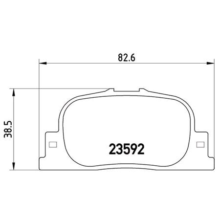 Brembo Rear Brake Pads (Full set for Rear Axle)   P83063