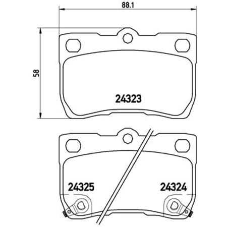 Brembo Rear Brake Pads (Full set for Rear Axle)   P83073