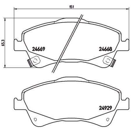 Brembo Front Brake Pads (Full set for Front Axle)   P83109