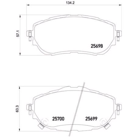 Brembo Front Brake Pads (Full set for Front Axle)   P83150
