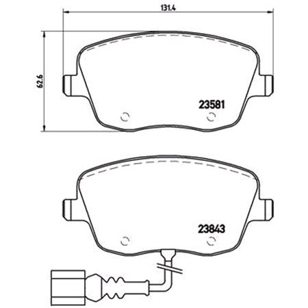 Brembo Front Brake Pads (Full set for Front Axle)   P85077