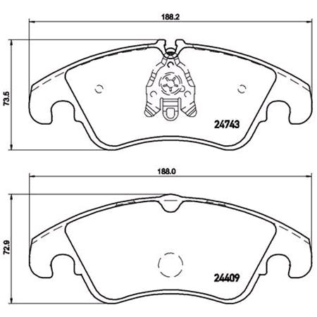 Brembo Front Brake Pads (Full set for Front Axle)