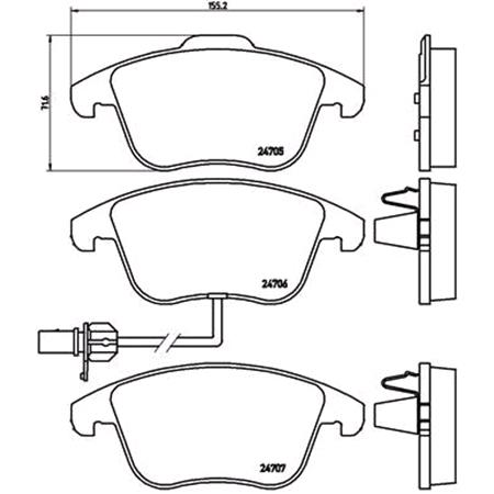 Brembo Front Brake Pads (Full set for Front Axle)