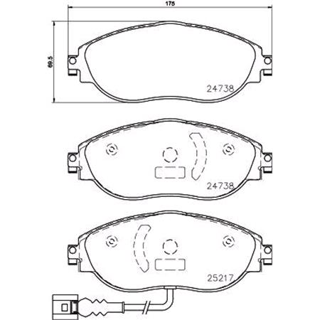 Brembo XTRA Front Brake Pads (Full set for Front Axle)   P85144X