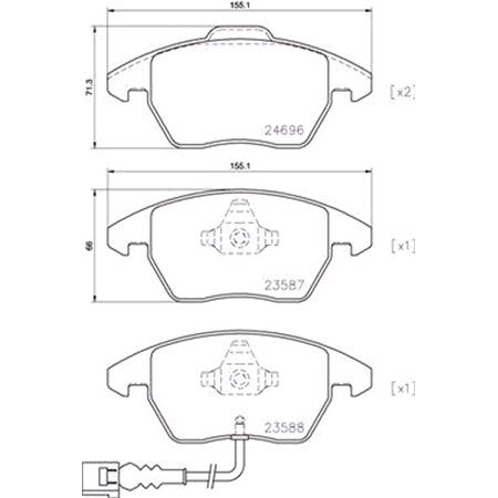Brembo Front Brake Pads (Full set for Front Axle)   P85146X