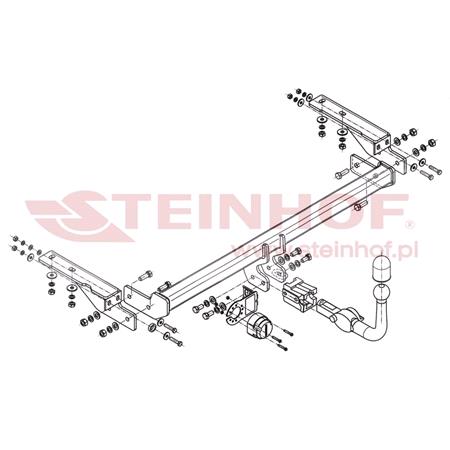 Steinhof Automatic Detachable Towbar (horizontal system) for Peugeot 308,  2007 to 2013