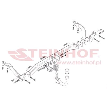 Steinhof Automatic Detachable Towbar (vertical system) for Peugeot 5008, 2009 2017
