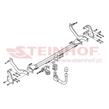 Steinhof Automatic Detachable Towbar (vertical system) for Peugeot 508, 2010 2014