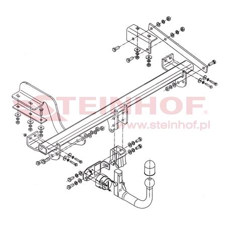 Steinhof Automatic Detachable Towbar (vertical system) for Peugeot 3008,  2009 to 2016