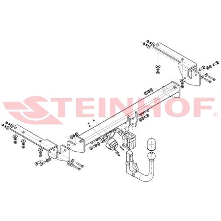 Steinhof Automatic Detachable Towbar (vertical system) for Peugeot 308 CC, 2009 2015