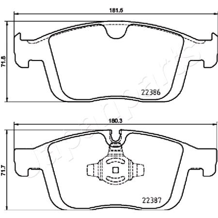 Japanparts Front Brake Pads Set (Full set for Front Axle)