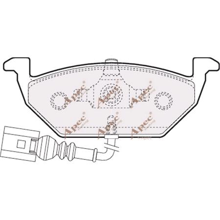 APEC braking Front Brake Pads (Full set for Front Axle)