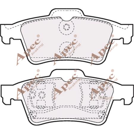 APEC Rear Brake Pads (Full set for Rear Axle)   PAD1195