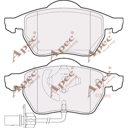 APEC Front Brake Pads (Full set for Front Axle)   PAD1234