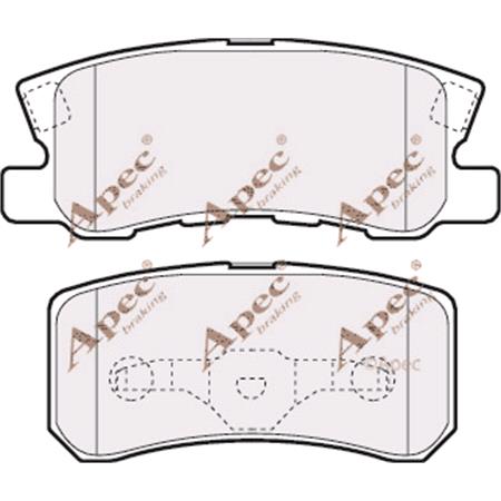 APEC Rear Brake Pads (Full set for Rear Axle)   PAD1242