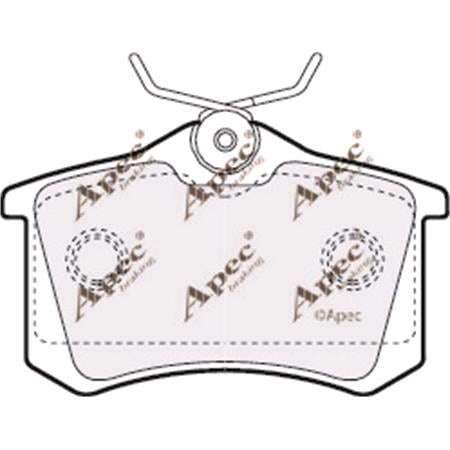 APEC Rear Brake Pads (Full set for Rear Axle)   PAD1256