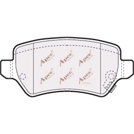 APEC Rear Brake Pads (Full set for Rear Axle)   PAD1286