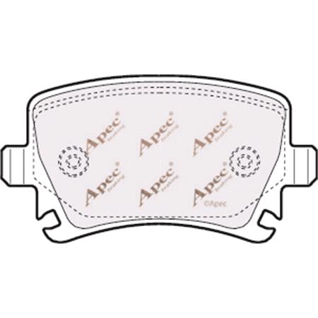 APEC Rear Brake Pads (Full set for Rear Axle)   PAD1324