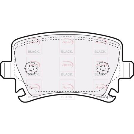 APEC BLACK Rear Brake Pads (Full set for Rear Axle)   PAD1324B