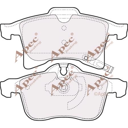 APEC Front Brake Pads (Full set for Front Axle)   PAD1348
