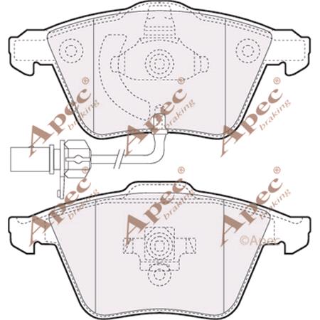 APEC Front Brake Pads (Full set for Front Axle)   PAD1355