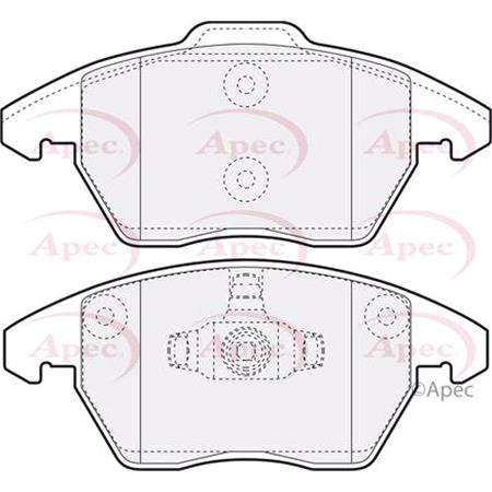 APEC Front Brake Pads (Full set for Front Axle)   PAD1398