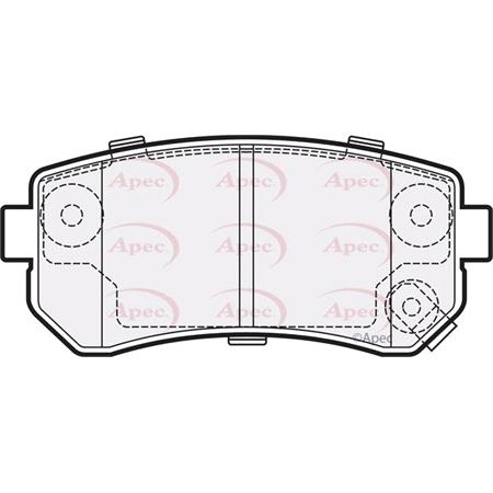 APEC Rear Brake Pads (Full set for Rear Axle)   PAD1487