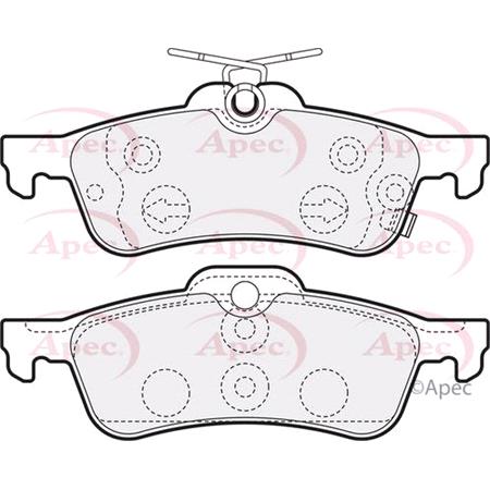 APEC braking Rear Brake Pads (Full set for Rear Axle)