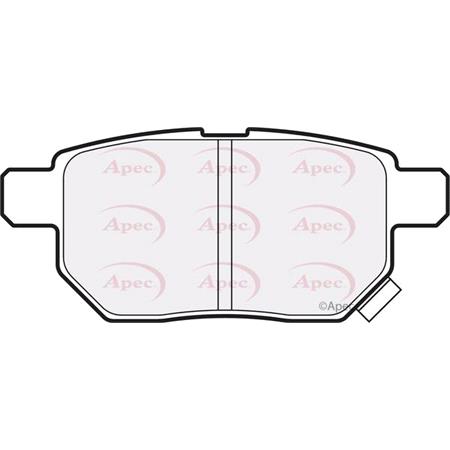 APEC braking Rear Brake Pads (Full set for Rear Axle)